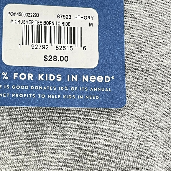 Life Is Good Crusher Tee Born To Ride Gray Heather Cotton Crewneck Mens Medium - Picture 10 of 11